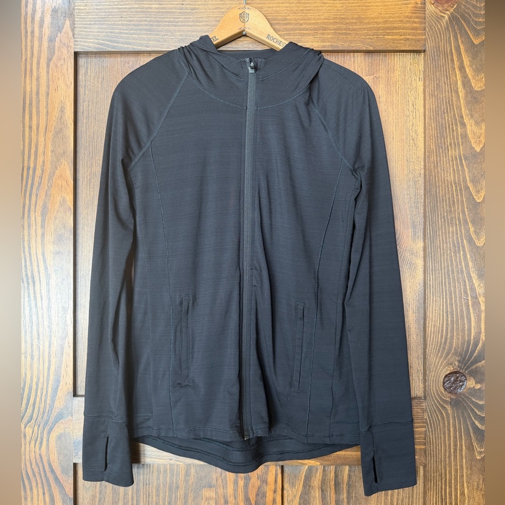 ATHLETA Black Athletic Zip Up Hoodie XS